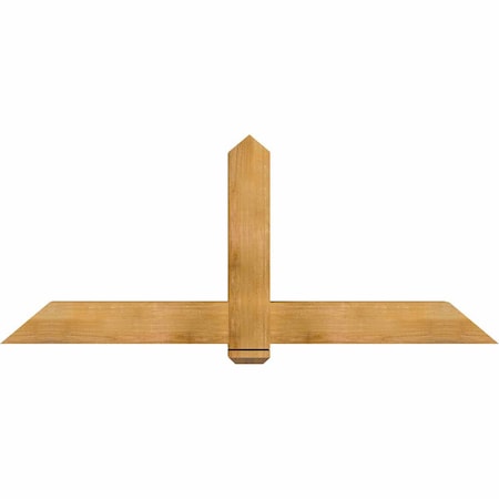 Ekena Millwork Eugene Rough Sawn Timber Gable Bracket, Western Red Cedar, 72"W x 30"H x 6"D x 6"F, 10/12 Pitch GBW072X30X0606EUG00RWR